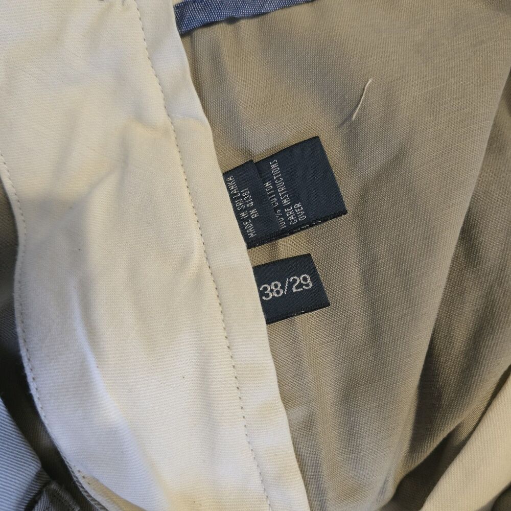 NWT Polo Ralph Lauren Pants Mens 38x29 Beige Pleated Classic Fit 100% Cotton - Picture 5 of 8